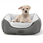 Dog beds for Small Dogs，Small cat Bed,Dog Bed for Crate,Puppy Bed,Comfy Durable Pet Beds with Reversible&Washable Cushion，Dog beds & Furniture，Grey Dog cot ，Dog Sofa