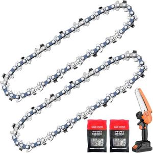 DanYee 6 Inch Mini Chainsaw Chain [2Pieces], 6 Inch Replacement Chains for Cordless Electric Portable Mini Chainsaw for Wood Branch Cutting (6 Inch Mini Chainsaw Chain [2Pieces])