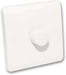 Lowenergie LED Dimmer Switch Light Switch for Dimmable Low Load Lighting Faceplate 3W to 250W 240V (Single, White Plastic)