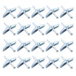 Woogim 20 PCS M5 Toggle Bolt and Wing Nut for Hanging Heavy Items on Drywall