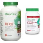 Organika Red Yeast Rice Plus- Plant Sterols, Cholesterol Support- 180vcaps & Blood Sugar Control Bonus Size- Chromium and Bitter Melon, 150 vcaps