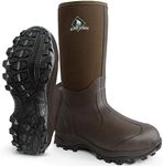 Obcursco Waterproof 6mm Neoprene Rubber Boot for Men and Women Insulated Rain Boot for Outdoor Activity. Ideal for Farm Working, Hunting and Fishing, Insulated 400g Brown, 7 Women/6 Men