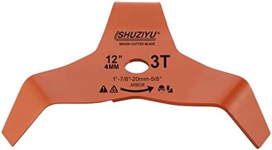 LSHUZIYU, 12", Thickness 4MM-3T Bend, Arbor 1" with 7/8"-20-5/8" Washer, Weed Eater Blade, Heavy Duty Brush Cutter Blade, Steel Blade. Suitable for Husqvarna, Makita Brush Cutter