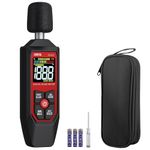 BINTA Decibel Meter, Digital Sound Level Meter with A/C Weighted, Portable SPL Tester 30-130dB Noise Measure with Backlit LCD Display, Max/Min, dB/SONE Unit, Data Hold for Home Office Factory Neighbor