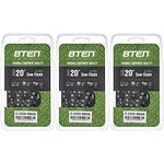 8TEN Full Chisel Chainsaw Chain 20 Inch .050 .325 80DL for Husqvarna 450 455 460 Rancher Craftsman Jonsered CS2252 CS2253 (3 Pack)