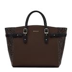 Miraggio Rosalind Top-Handle Women's Tote Handbag with Shoulder Strap - Brown