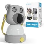 HEYAXA Kids Camping Lanterns, Battery Powered Night Light for Emergency, Hurricane, Lightweight Tent Lamp (Koala)