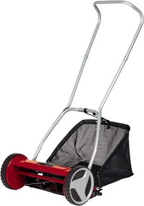 Einhell Hand Push Lawnmower – 40cm Manual Mower, 27L Grass Box, 4 Heights