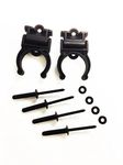 Pactrade Marine 2 Sets Boat Canoe Kayak Pairs of Black Folding Paddle Clip Kit