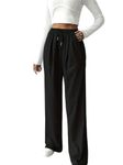 dockstreet Womens Baggy fit Jogger/Sweatpants .OPENJGR1607K-OPNBOTMBlackWomenJOGR028