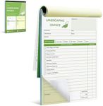 Harfesto Professional Garden Invoice Receipt Book, Landscaping Invoice Book for Small Business - 5.7 X 8.3 in, 2-Part Carbonless Work Order Forms, 50 Sets - Lawn Care Equipment Accessories