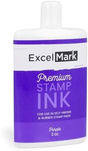 ExcelMark Self Inking Stamp Refill Ink - 2 oz. - Purple Ink