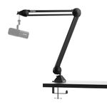 IXTECH Microphone Boom Arm Stand, Heavy Duty Adjustable Mic Stand with Cable Ties, Desk Mount Arm Stand for Gaming Streaming Podcasting (MEDIUM).