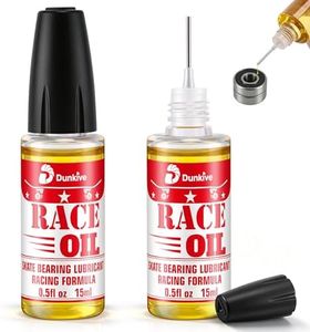 Dunkive Skateboard Bearing Lube, Super Smooth Longboard Bearing Oil for Skateboards, Longboards, Scooters and Roller Skates (2 Pack)