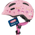ABUS Smiley 2.0 Children's helmet, Robust bike helmet for girls and boys, Pink (Rose Princess), S (45-50 cm)