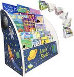 TINYSTANDS Personalised Childrens Bookcase with Planets Spaceships Rockets and Astronaut- Ready Assembled, Handmade in UK, 2 Sizes, Fits Plenty of Books (Space, Standard)