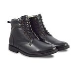 ASM BLACK LEATHER FLYING BOOTS/SHOES FOR PILOTS WITH SIDE CHAIN, GENUINE SOFTY LEATHER UPPER, LEATHER LINING, LEATHER SOCKS & FULL FOOTPAD FOR OPTIMUM COMFORT. (5, numeric_5)