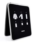Packshi Travel Shirt Folding Board Carrier Anti-Crease/Wrinkle Solution Clothes Folder Shirt Folder Board Adult Bag Organiser Travel Organiser 25x31x1,5cm Black-White