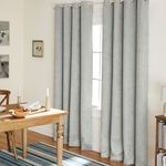 Exclusive Home Curtains Oxford Woven Blackout Grommet Top Panel Pair, Silver, 52x108, 2 Piece