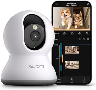 blurams Pet Camera 2K, 360° Indoor Security Camera, Dog Camera with Phone App, PTZ Cameras for Home Security Indoor, 2-Way Audio, Motion Tracking, Color/IR Night Vision, Siren, Cloud&SD(2.4GHz Only)