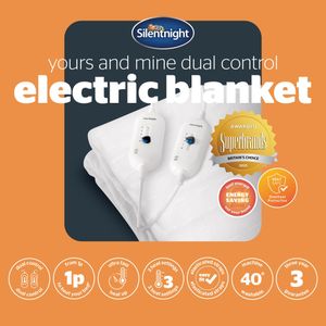Silentnight Double Electric Blanket – Dual Control Heated Underblanket