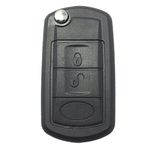 Replacement Key Fob Case Shell for Land Rover Discovery LR3 Range Rover Sport Flip Folding Keyless Entry Remote Car Key Fob Cover with Uncut Blade Blank