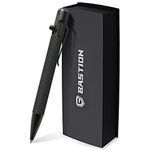 BASTION Carbon Fiber Bolt Action Pen with Gift Case - Black Stainless Steel Core Executive Luxury Retractable Metal Ink EDC Office Business Pocket Ballpoint for Men & Women