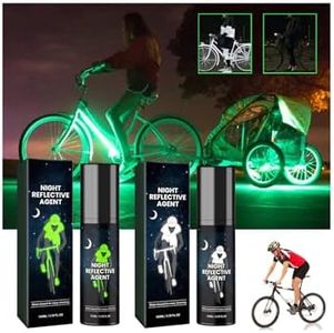 Glow in The Dark Spray Paint, Clear Reflective Waterproof Outdoor Fluorescent Night Paint That Glows Green for Bike (Green+White)