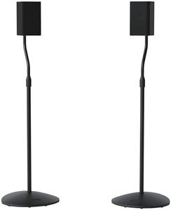 Sanus Adjustable Height Speaker Stand - Extends 28" to 38" - Holds Satellite & Small Bookshelf Speakers (i.e. Bose, Harmon Kardon, Polk, JBL, KEF, Klipsch, Sony and Others) - Set of 2 - Model: HTBS