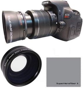 HD OPTICS 58MM 0.43x Professional HD Wide Angle Lens for Canon EOS Rebel 77D T7i T6s T6i T6 T5i T5 T4i T3i T3 SL1 1100D 700D 650D 600D 550D 1100D 1200D 1300D SL2 XT XTI XS XSI ELAN