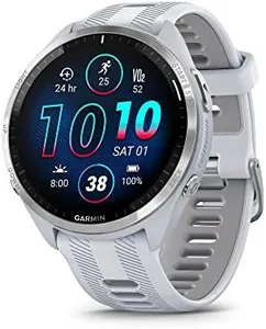 Garmin Forerunner® 965 Running Smartwatch, Colorful AMOLED Display, Training Metrics and Recovery Insights, Whitestone and Powder Gray