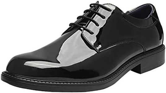 Bruno Marc Men's Downing-02 Black Pat Leather Lined Dress Oxford Shoes Classic Lace Up Formal Size 9.5 M US