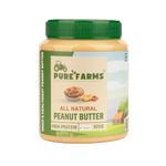 PURE FARMS All-Natural, Single-Ingredient Peanut Butter, 925gm Pack | Keto-Friendly, Crunchy Peanut Butter 100% Natural with unadulterated Peanut flavor