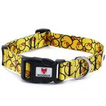 WOOFLIX Reflective Dog Collar For Training And Walks|Adjustable Nylon Training Collar With Tactical Buckle And D-Ring For Medium And Large Dogs|(Yellow Duck, Medium),20 Inch,1 Inch,20 Inch,1 Inch
