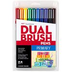 Tombow Dual Brush Pen Art Markers, Primary, 10-Pack