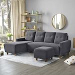 Sleepyhead Yolo - 5 Seater LHS L Shape Sofa Set + Ottoman (Fabric, Sesame Grey)