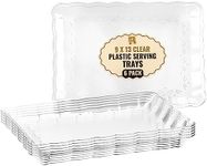 6 Pack Plastic Serving Trays for Pa