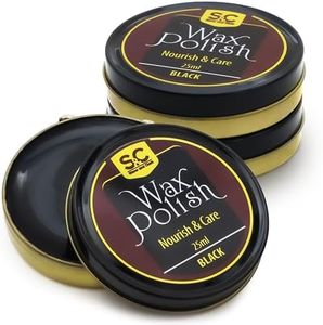 Stone and Clark Premium Black Shoe Polish Kit - Shine and Protect Leather Shoes and Boots - Leather Wax Boot Polish for Brilliant Gloss - 16 Grams (Pack - 3)