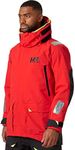 Helly Hansen Skagen Waterproof Jackets for Men Featuring Windproof Sailing Fabric and Packable Neon Yellow Hood, ALERT RED - Medium