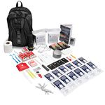 Emergency Zone The Essentials Complete Deluxe Survival 72-Hour Kit, Prepare Your Family for Hurricanes, Earthquakes, FLOODS, Emergency Disaster Go Bag- Available in 2 & 4 Person, Red or Black Bag