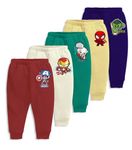 minicult Unisex-Child Cotton Baby Pajama Set s with Marvel Character Prints(Pastel)(Pack of 5)(3-6 Months), Assorted