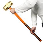 WEDO Brass Sledge Hammer With Fiberglass Handle, Non-Magnetic, Die-Forge, Corrosion Resistant, DIN Standard, 10lb, 900mm, 36"