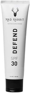 Mad Rabbit Defend Tattoo Sunscreen- SPF 30 100mL Tube- All-Natural Mineral Sunscreen Lotion - Tattoo Fade Protection and Moisturizer, Anti-Aging Formula