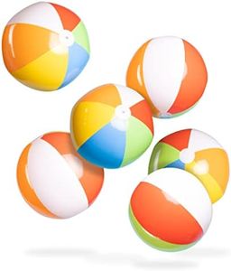 Top Race Large Beach Balls Bulk Beach Balls - Big Inflatable Beach Balls 24 Inch for Kids, Pool, Summer Beach Party Favors & Water Games Beachball - Large Beach Ball Jumbo Beach Balls Blow Up Ball