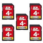 Gigastone 4GB SD Card 5 Pack SDHC C