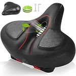 Zacro Bike Seat, Oversized Bike Seat Comfort for Men Women, Wide Bike Seats Cushion for Peloton Bike/Bike+, Bicycle Saddle Replacement for Exercise Spin Stationary Mountain Road Bike Ebike