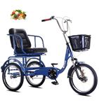 Adult Tricycle for Seniors, Lightweight Commuter Bike with Rear Basket, Comfortable Seat for Exercise and Shopping
