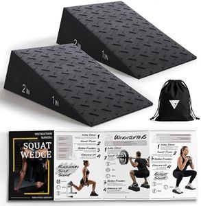 Folaps Squat Wedge Block for Heel Elevated Squat, Weightlifting Calf Stretcher Slant Board for Squat Improve Mobility Balance and Strength Performance