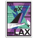 2 x 10cm Los Angeles Airport Vinyl Stickers - USA Sticker Laptop Luggage #17158 (10cm Tall)