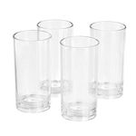 Amazon Basics Tritan Highball Glasses - 18-Ounce, Set of 4 (Plastic Material)